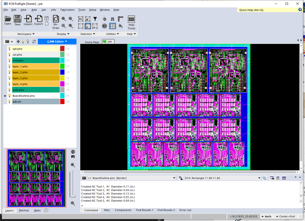 Results Viewed in PCB Preflight Free Viewer Resulting Image